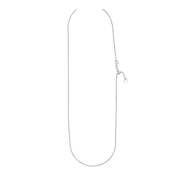 Italian Rhodium Over Sterling Rope Chain Necklace 22" 3.5 - Picture 6 of 6